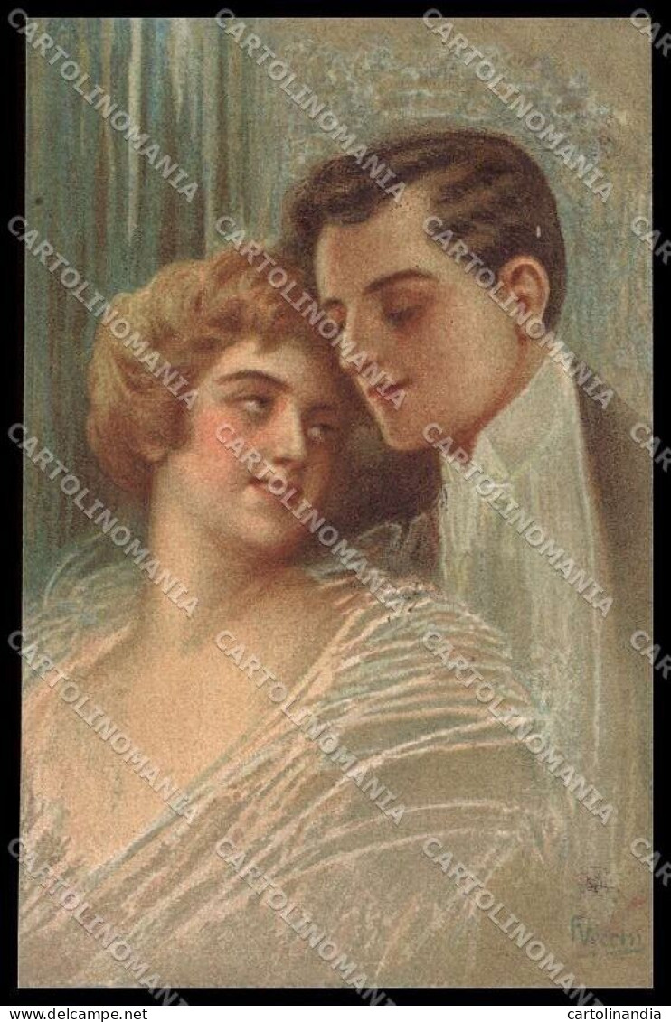 Illustratori Artist Signed Vecchi Romantic Couple Lady Serie 220-3 Pc ZG6004 - Andere & Zonder Classificatie