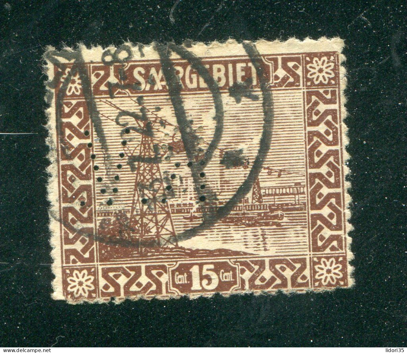 "SAARGEBIET" Wert Mit "LOCHUNG/PERFIN" Gestempelt (L1163) - Used Stamps