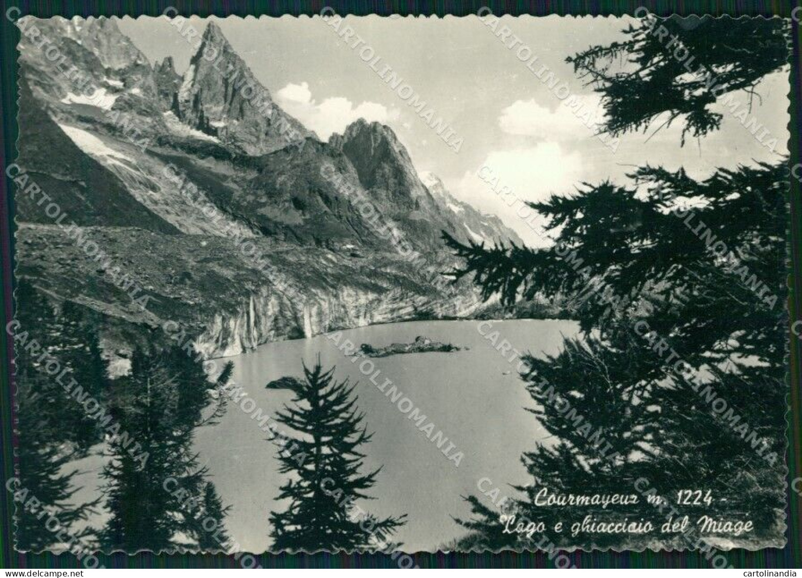 Aosta Courmayeur Lago E Ghiacciaio Miage FG Foto Cartolina KB5388 - Aosta