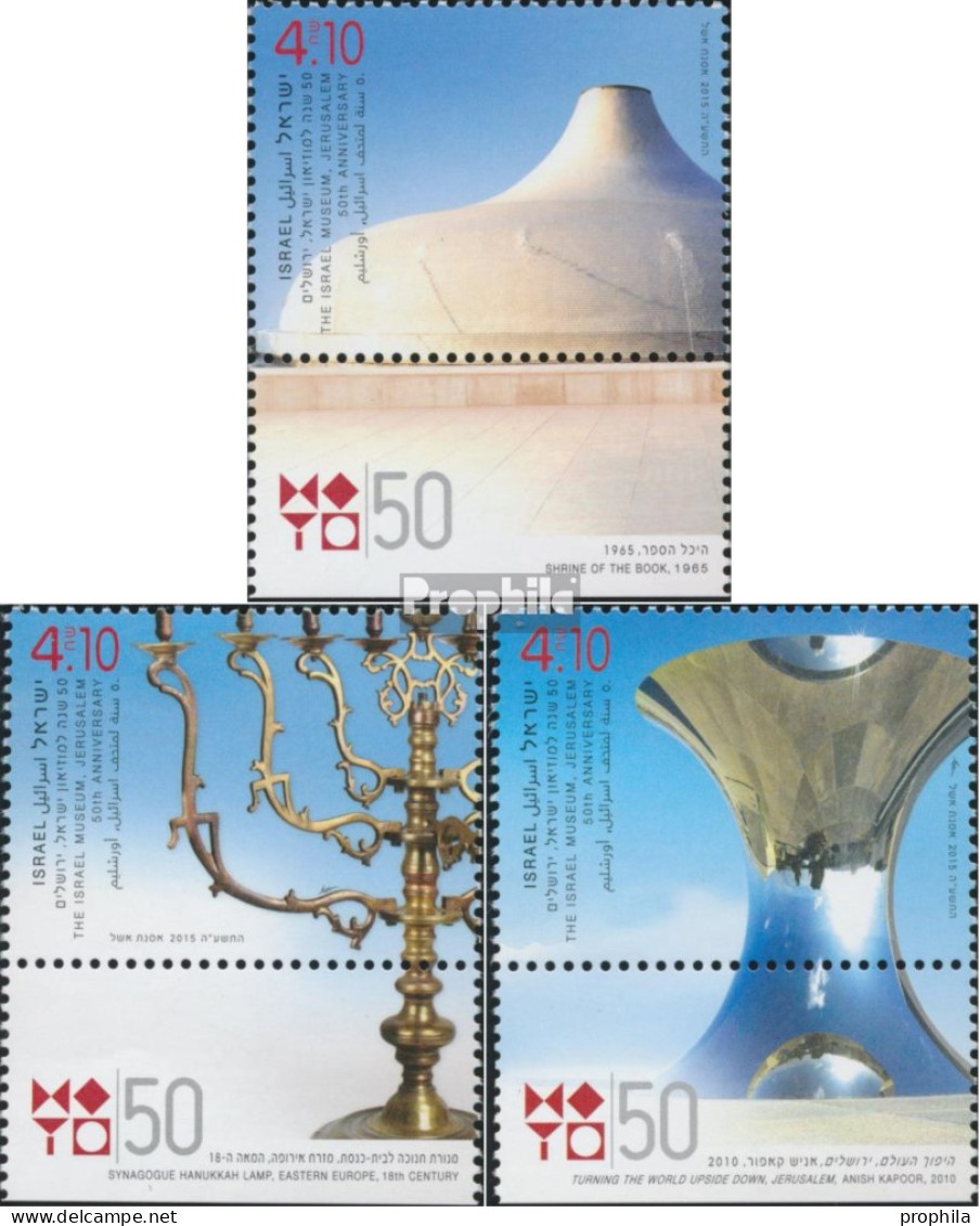 Israel 2461-2463 Mit Tab (kompl.Ausg.) Postfrisch 2015 Israelmuseum - Neufs (avec Tabs)