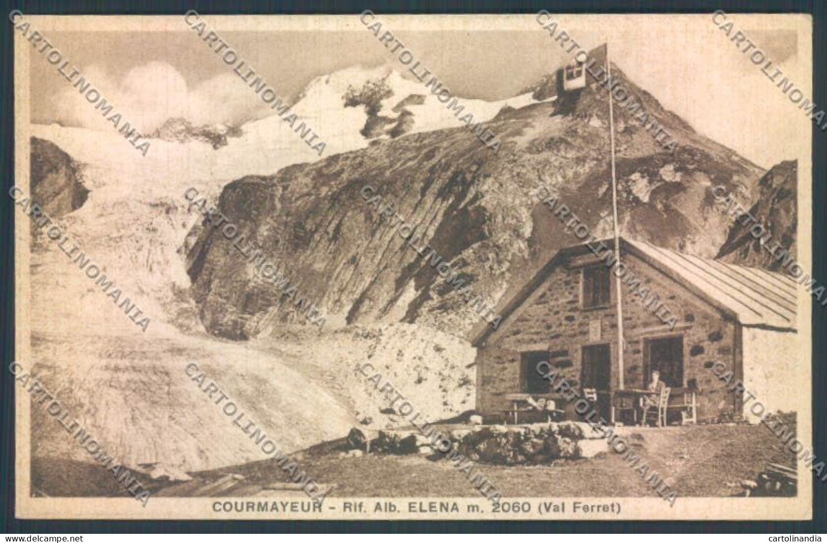 Aosta Courmayeur Rifugio CAI Elena Ghiacciaio Cartolina ZQ4658 - Aosta