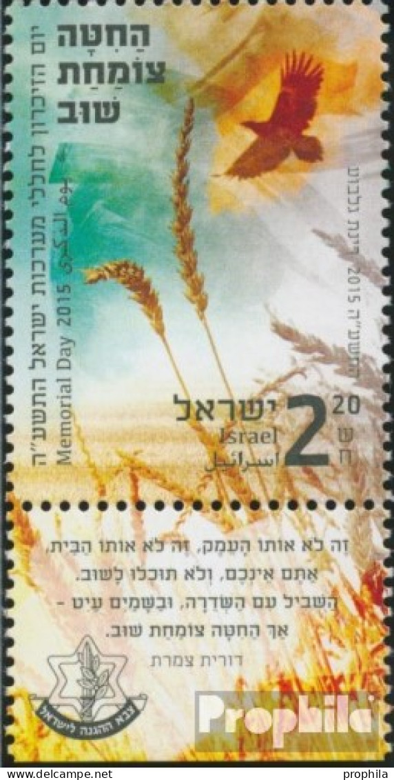 Israel 2458 Mit Tab (kompl.Ausg.) Postfrisch 2015 Gedenktag - Ongebruikt (met Tabs)