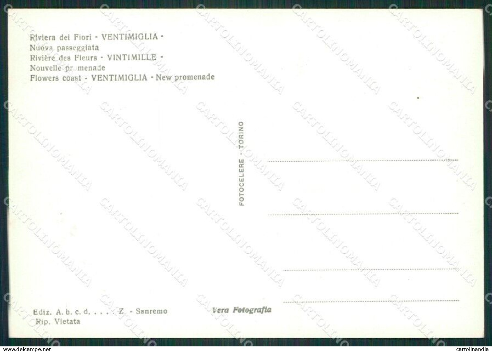 Imperia Ventimiglia Foto FG Cartolina ZK2825 - Imperia