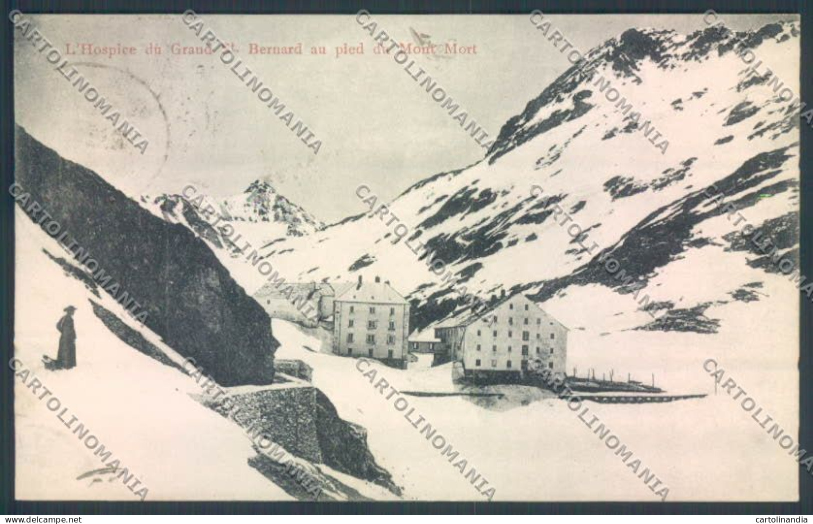 Aosta Gran San Bernardo Nevicata Cartolina ZQ4694 - Aosta