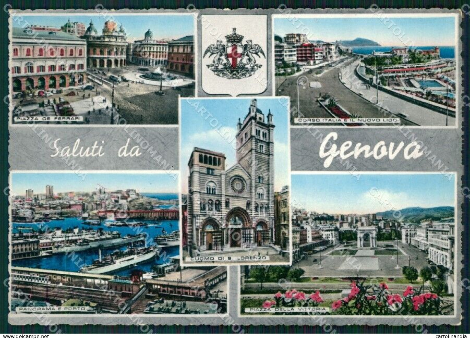 Genova Città Saluti Da FG Foto Cartolina KB5398 - Genova (Genoa)