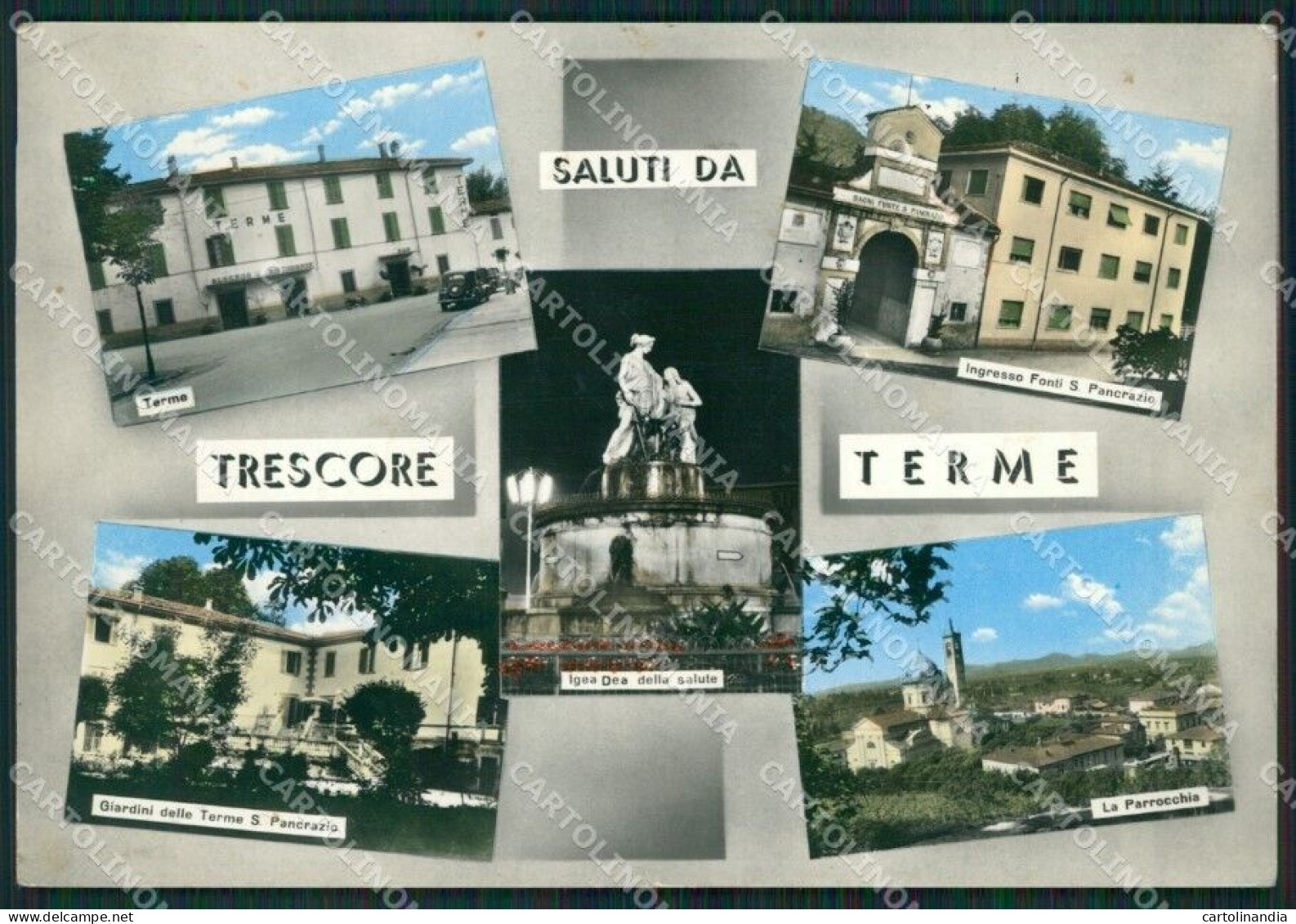 Bergamo Trescore Terme Saluti Da STRAPPINO Foto FG Cartolina ZKM9138 - Bergamo