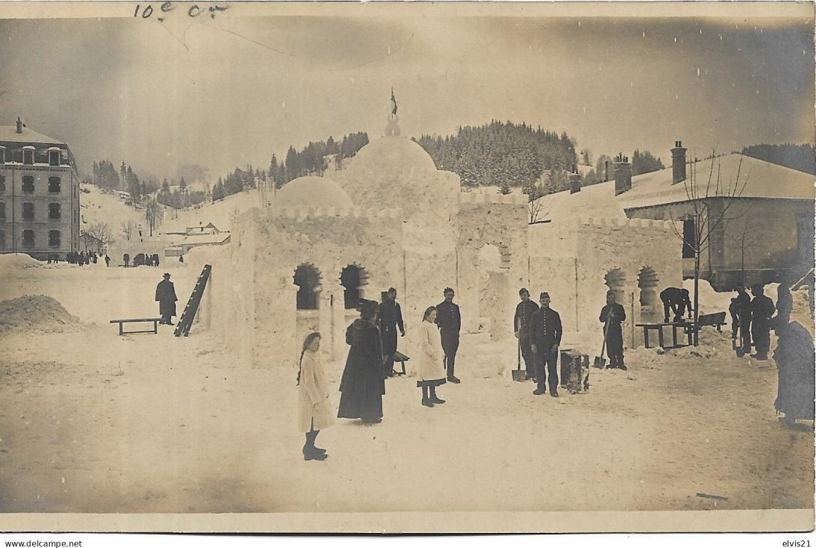 GERARDMER ? VOSGES ? Constructions En Neige Faites Par Des Soldats. - Sonstige & Ohne Zuordnung