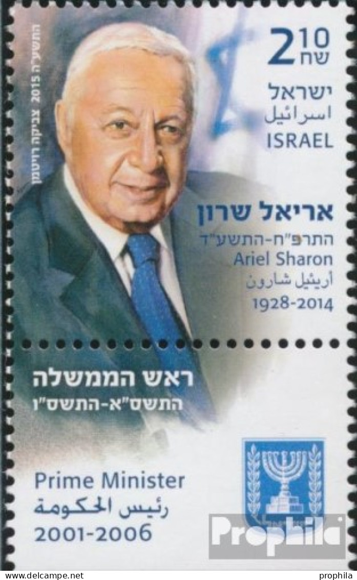 Israel 2450 Mit Tab (kompl.Ausg.) Postfrisch 2015 Ariel Sharon - Nuovi (con Tab)