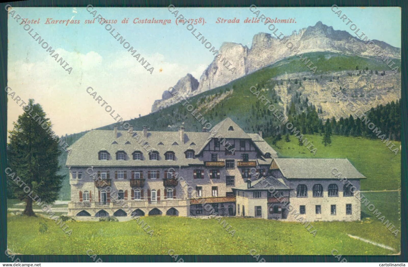 Trento Passo Di Costalunga Hotel Karerpass Cartolina ZC4316 - Trento