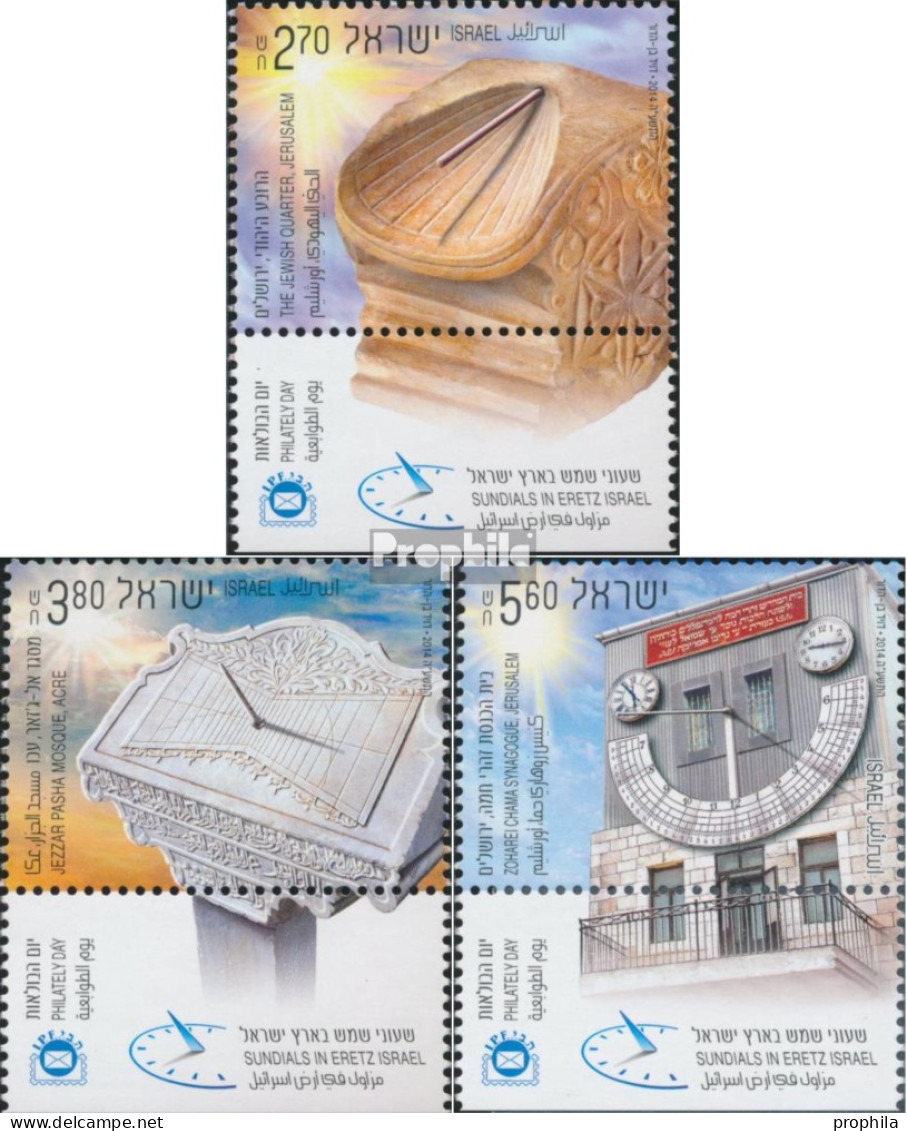 Israel 2440-2442 Mit Tab (kompl.Ausg.) Postfrisch 2014 Sonnenuhren - Unused Stamps (with Tabs)