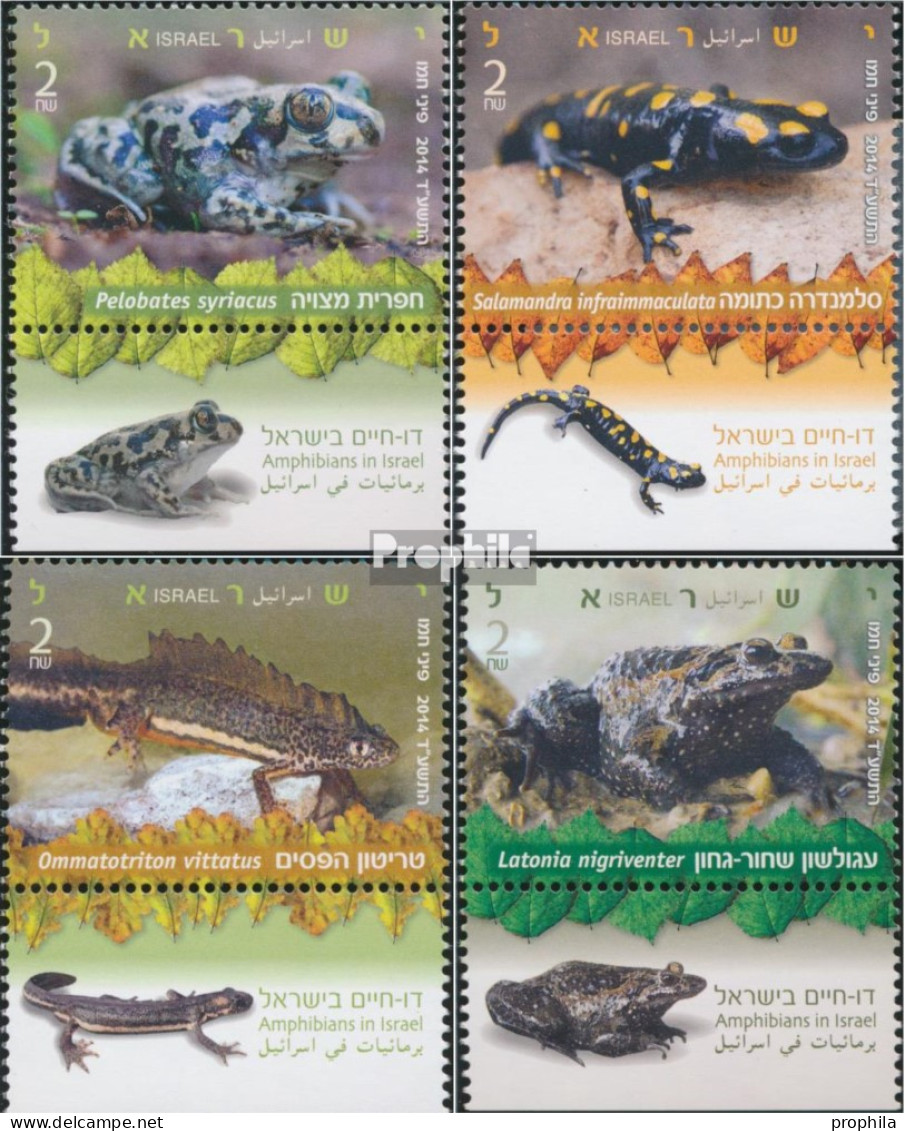 Israel 2423-2426 Mit Tab (kompl.Ausg.) Postfrisch 2014 Amphibien - Ungebraucht (mit Tabs)