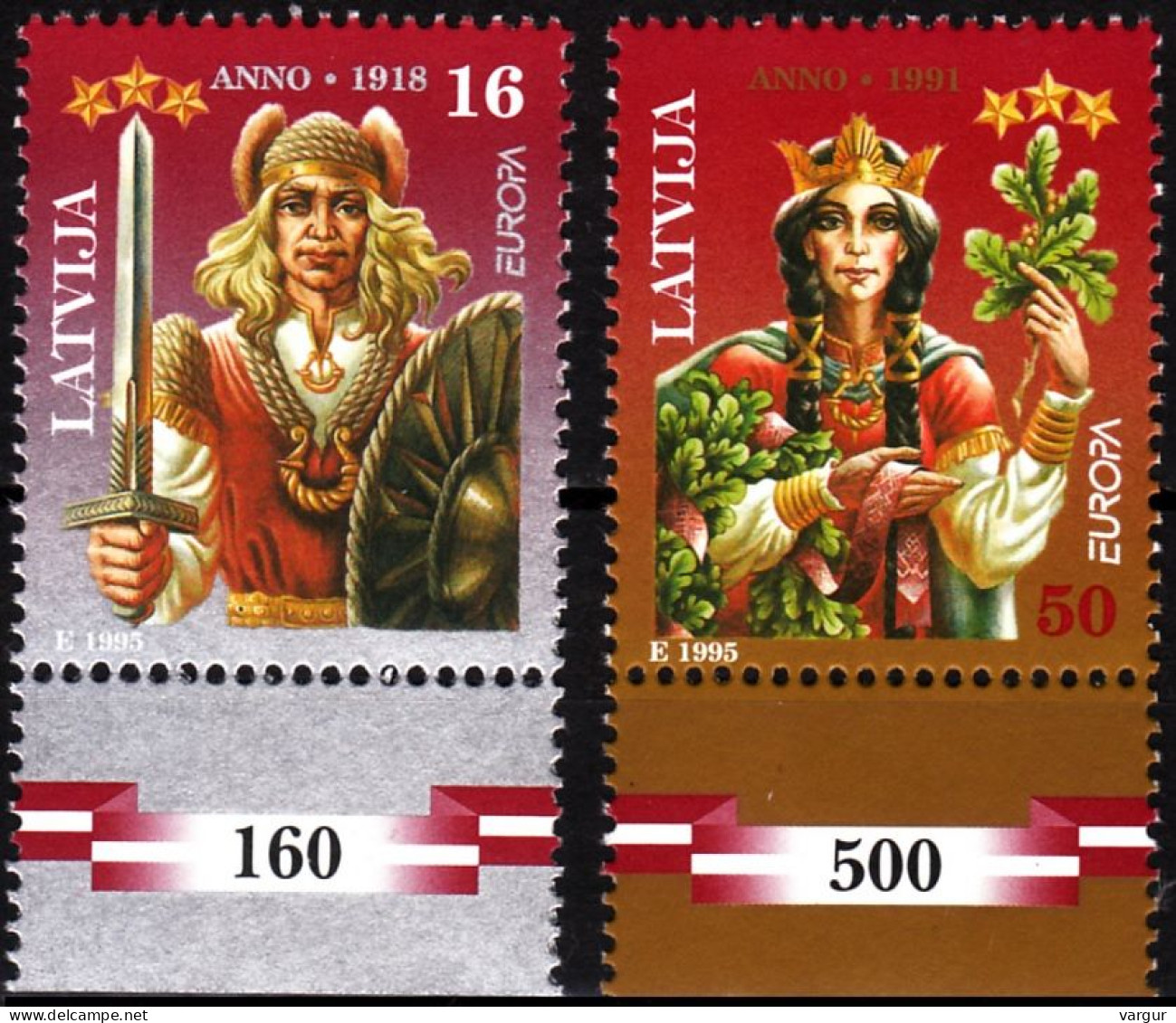 LATVIA 1995 EUROPA: Peace And Freedom. History, MNH - 1995