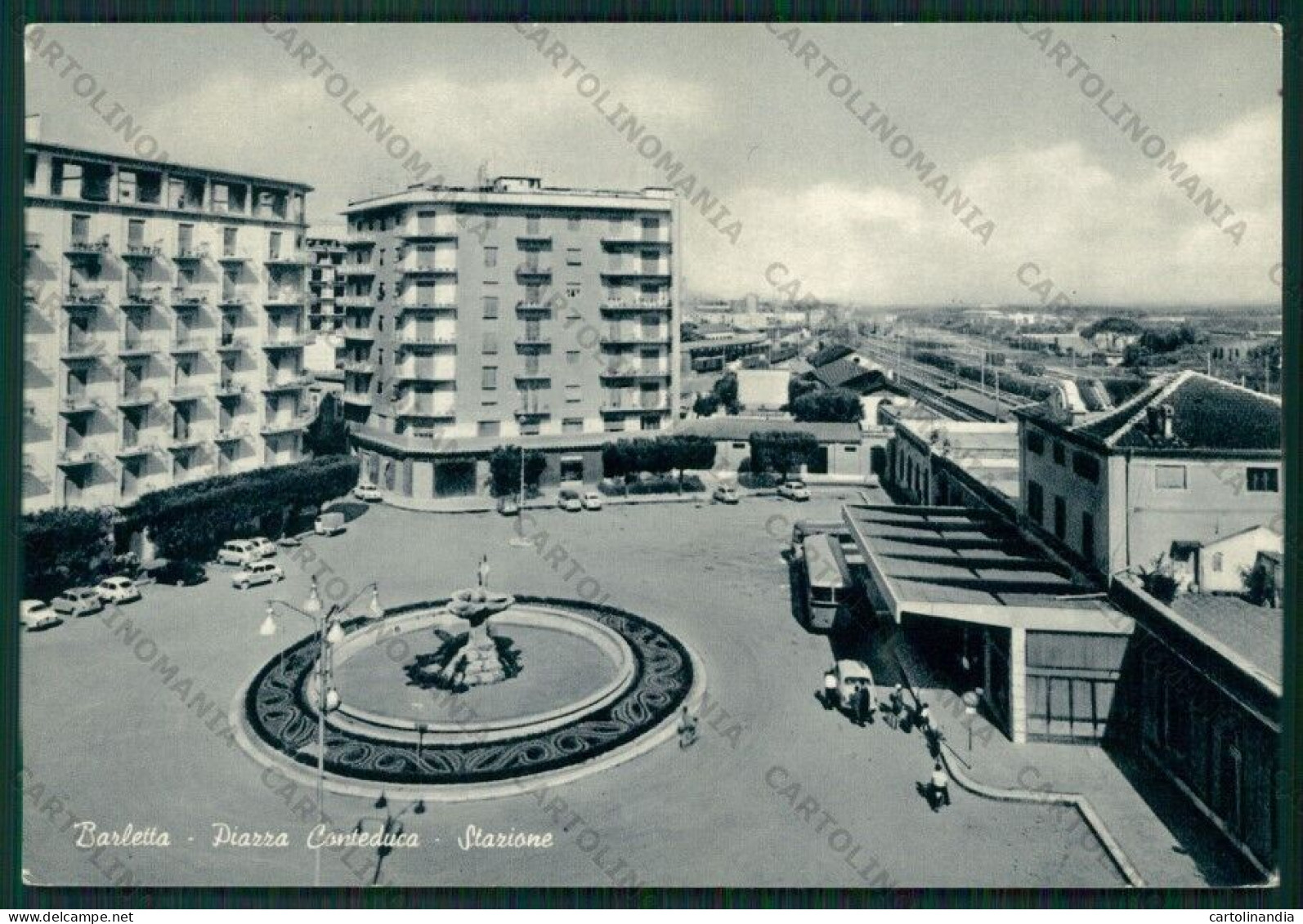 Bari Barletta Stazione PIEGHINA Foto FG Cartolina ZK1631 - Bari