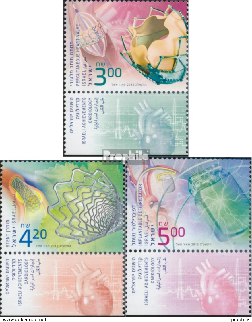 Israel 2333-2335 Mit Tab (kompl.Ausg.) Postfrisch 2013 Erfindungen Im Bereich Der Kardiolo - Ongebruikt (met Tabs)