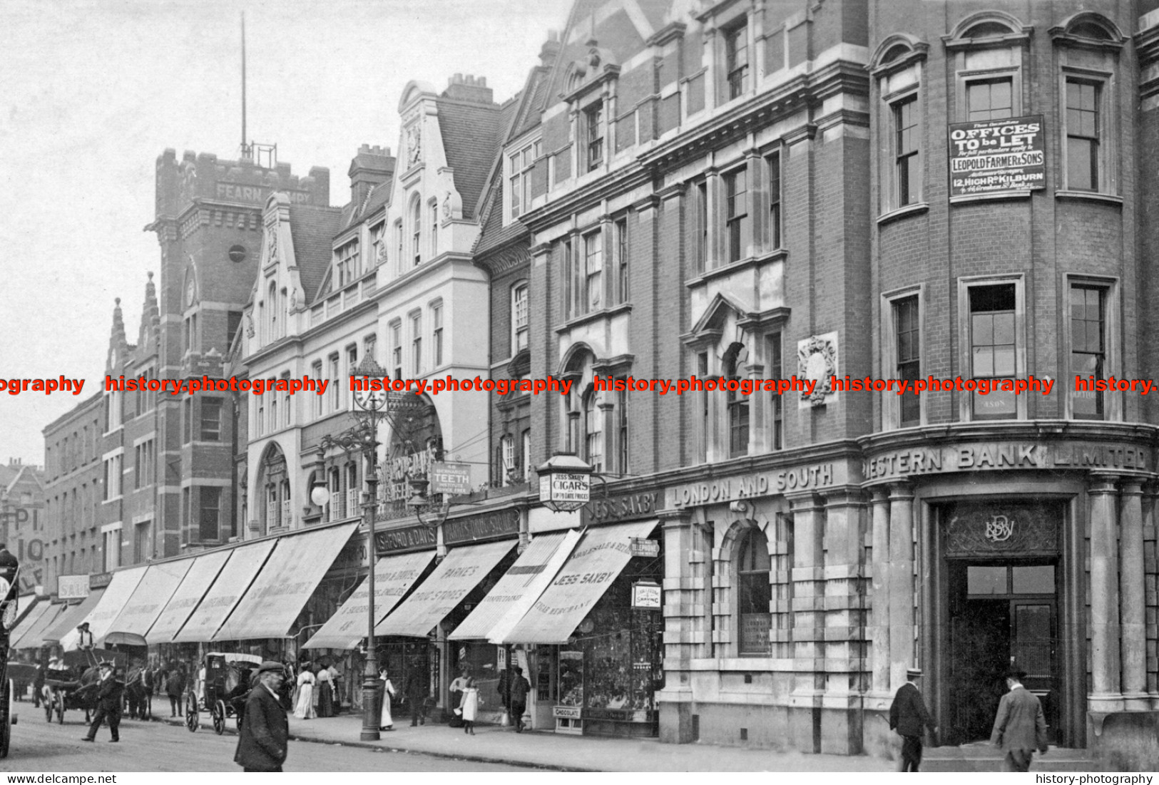 F006278 Kilburn. High Rd. London And South Western Bank - REPRODUCTION - Other & Unclassified