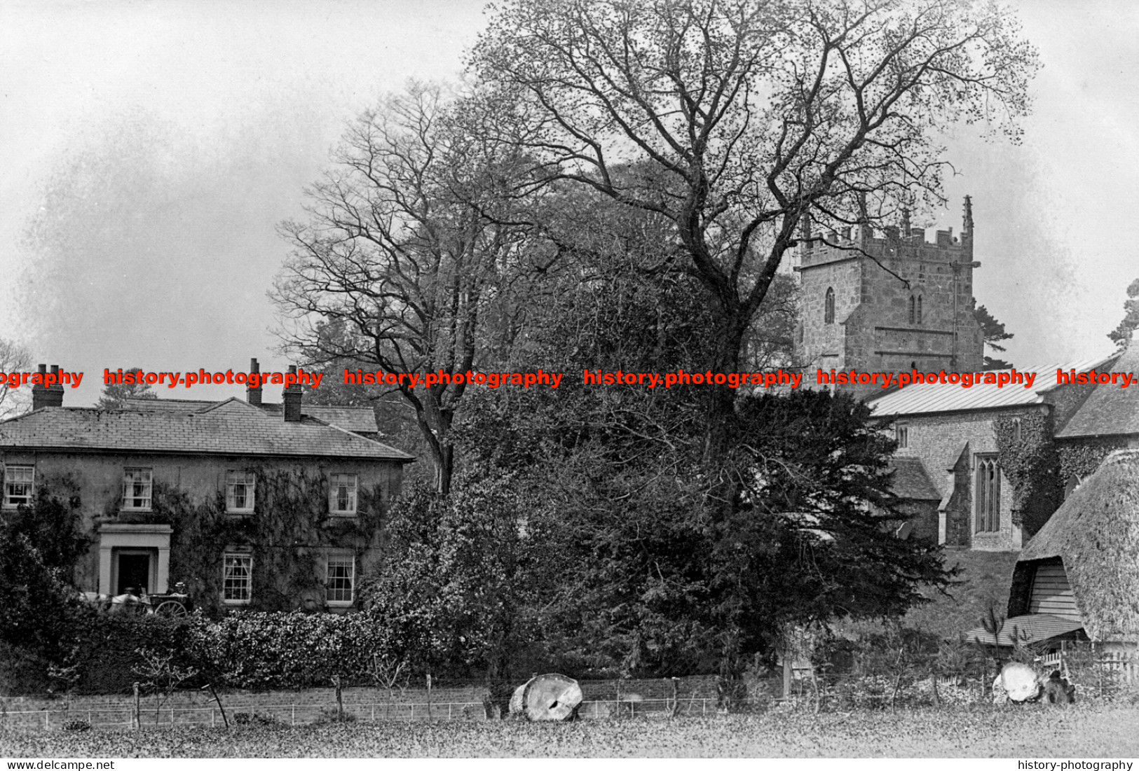 F006264 Church And Vicarage At Milton Lilbourne. England - REPRODUCTION - Other & Unclassified