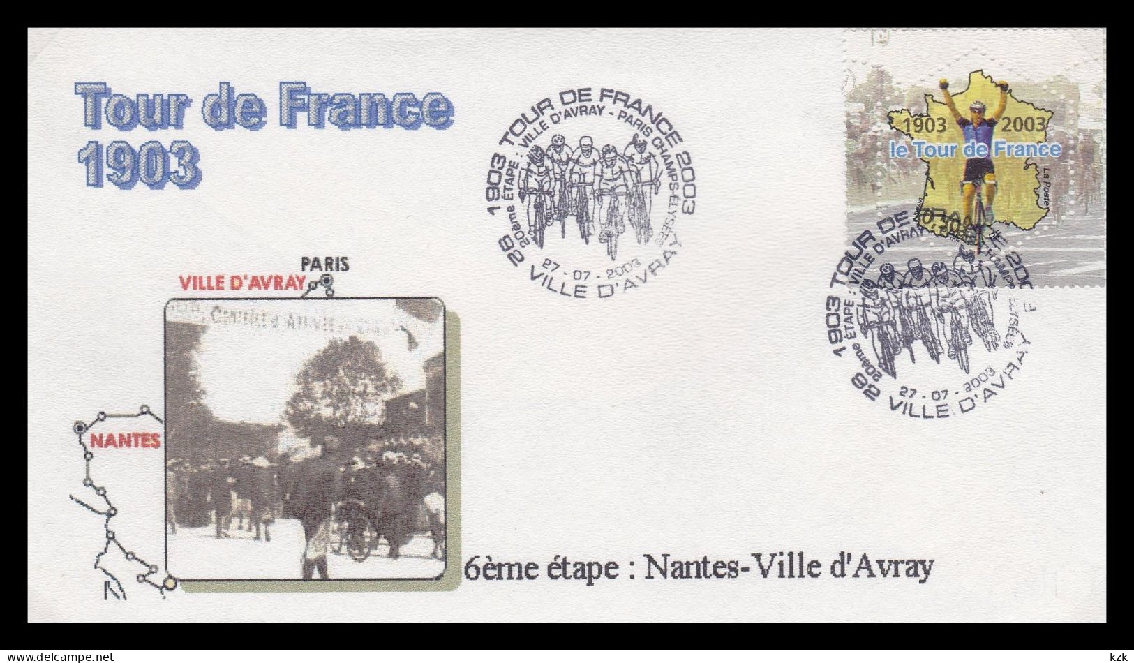 1 27	012	-	1903-2003 Centenaire Du  Tour De France Reproduisant Le Premier Tour De France - Cycling