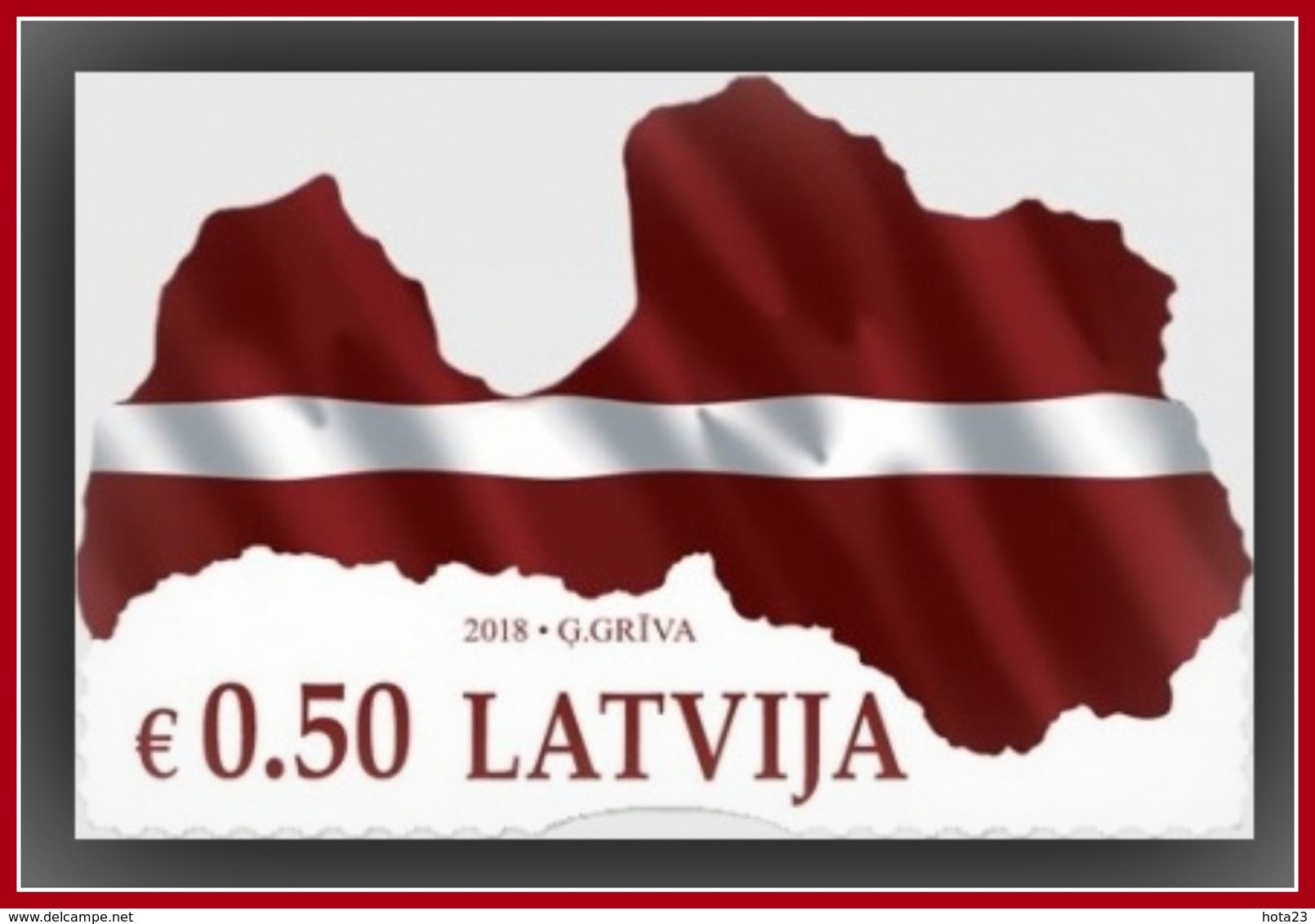 Latvia 2018 Mih. 1042 Map And Flag Of Latvia MNH - Latvia