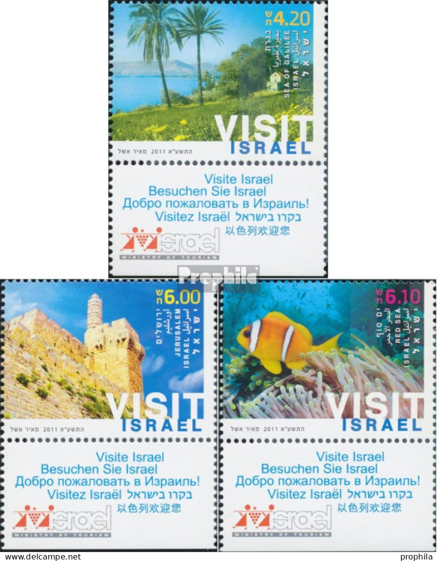 Israel 2202-2204 Mit Tab (kompl.Ausg.) Postfrisch 2011 Fremdenverkehrskampagne - Nuevos (con Tab)