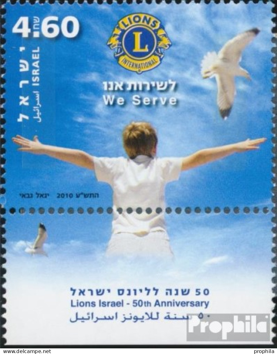Israel 2098 Mit Tab (kompl.Ausg.) Postfrisch 2010 Lions International - Nuevos (con Tab)
