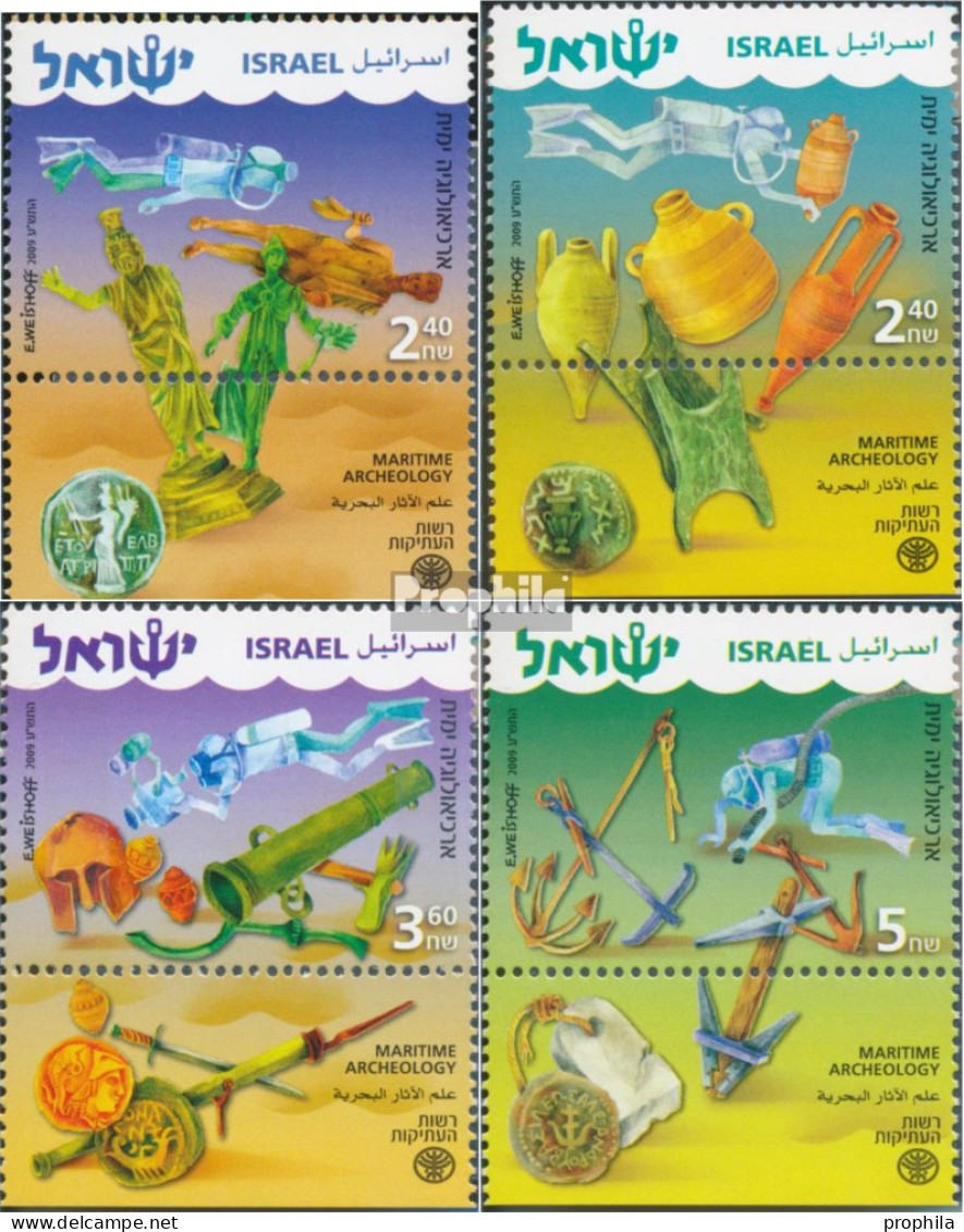 Israel 2089-2092 Mit Tab (kompl.Ausg.) Postfrisch 2009 Meeresarchäologie - Unused Stamps (with Tabs)