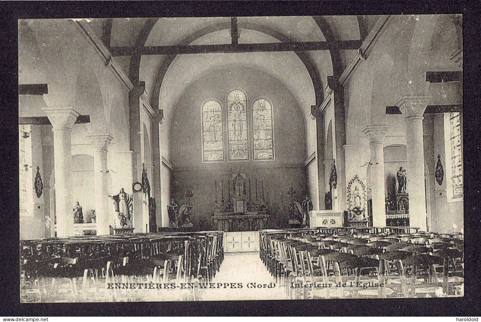 CPA 59 - ENNETIERES EN WEPPES - INTERIEUR DE L'EGLISE - Altri & Non Classificati