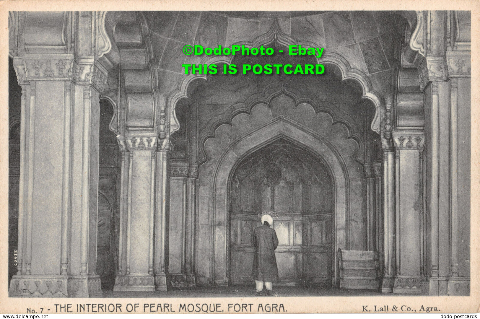 R429418 No. 7. The Interior Of Pearl Mosque. Fort Agra. K. Lall - Wereld