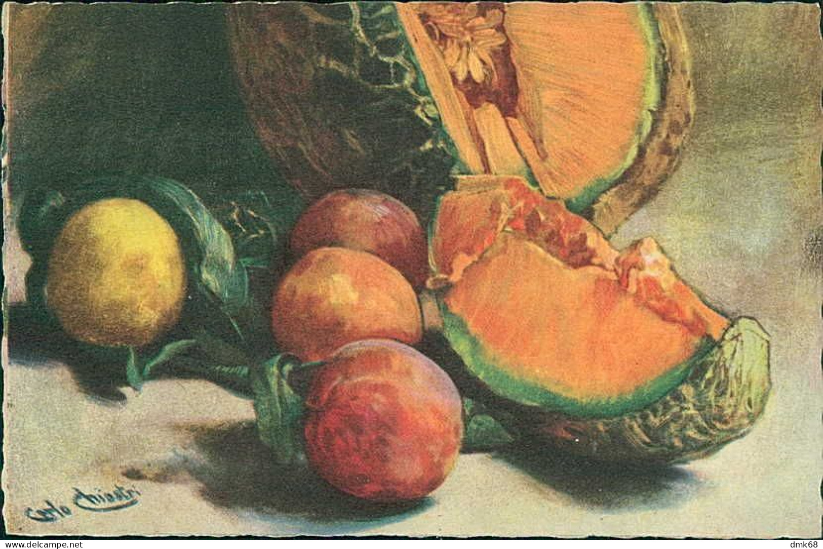 CHIOSTRI SIGNED 1920s POSTCARD - FRUITS / FRUTTA - EDIT BALLERINI & FRATINI 279 (5633) - Chiostri, Carlo