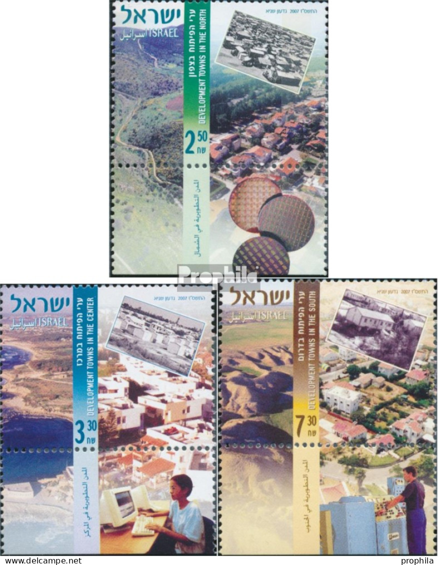 Israel 1921-1923 Mit Tab (kompl.Ausg.) Postfrisch 2007 Stadtentwicklung - Ungebraucht (mit Tabs)