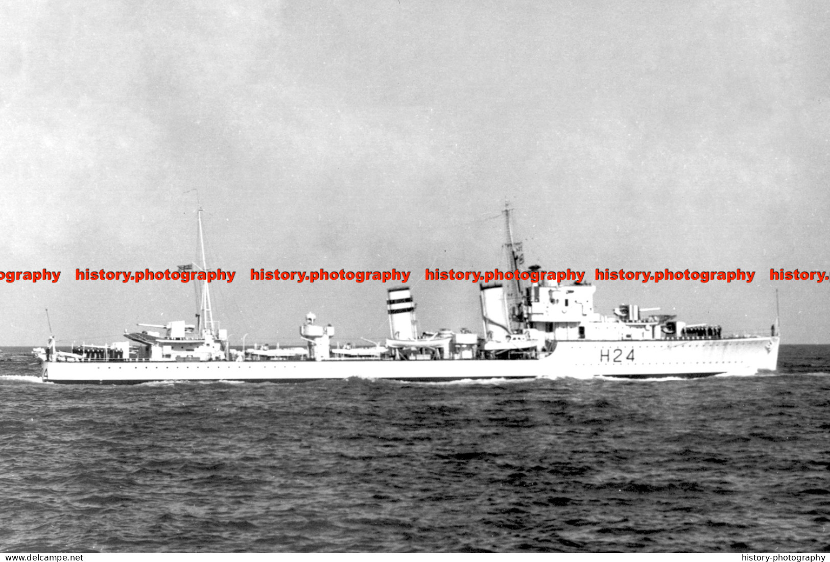 F009534 HMS Hasty. H24. British Battleship - REPRODUCTION - Other & Unclassified