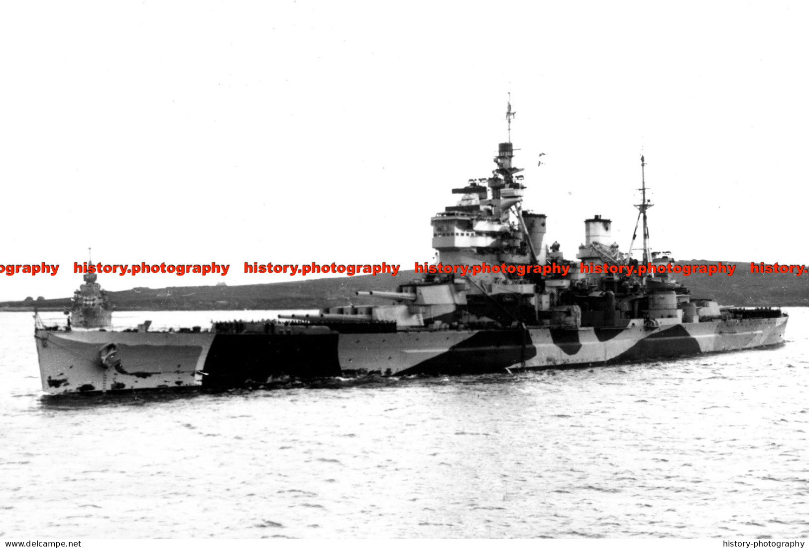 F009491 HMS Anson. 1942. British Battleship - REPRODUCTION - Other & Unclassified