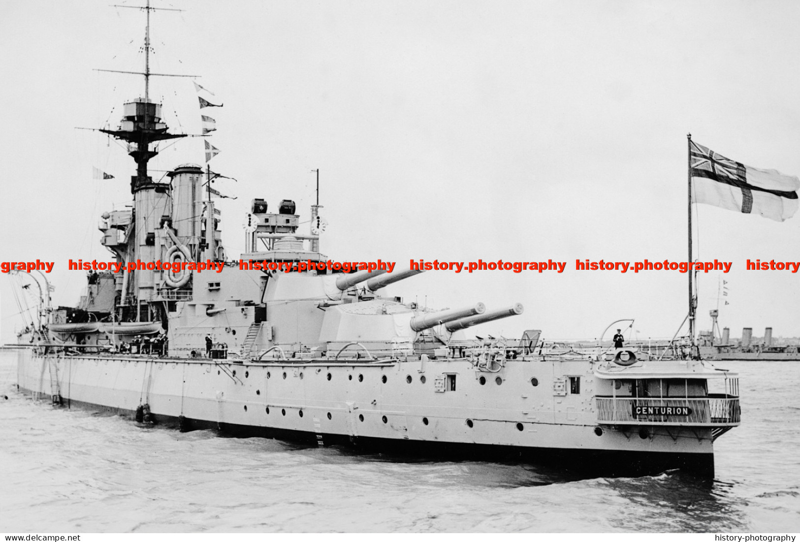 F010163 HMS Centurion. British Battleship - REPRODUCTION - Autres & Non Classés