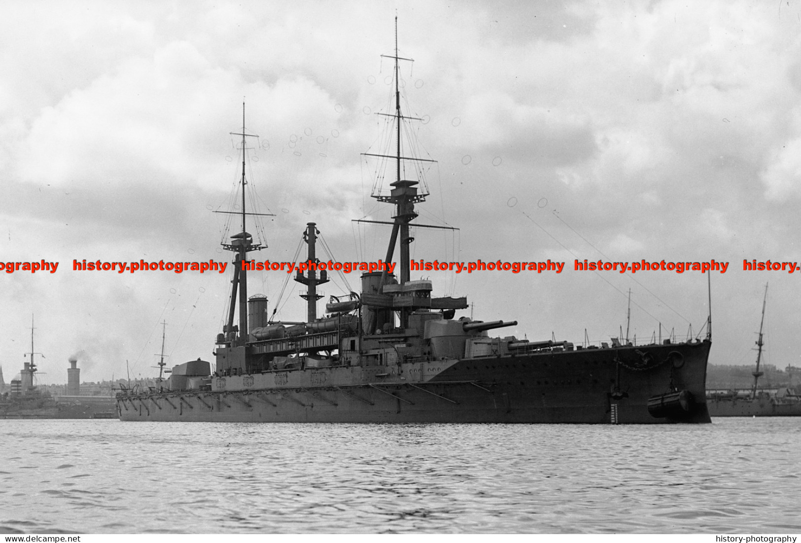 F010168 HMS Agincourt. British Battleship - REPRODUCTION - Autres & Non Classés