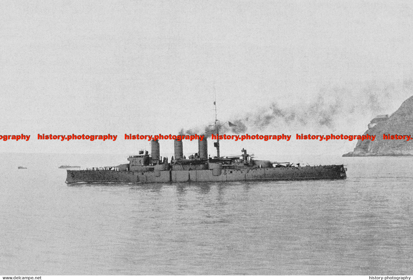 F010144 Amalfi. Italian Battleship. 1909 - REPRODUCTION - Autres & Non Classés