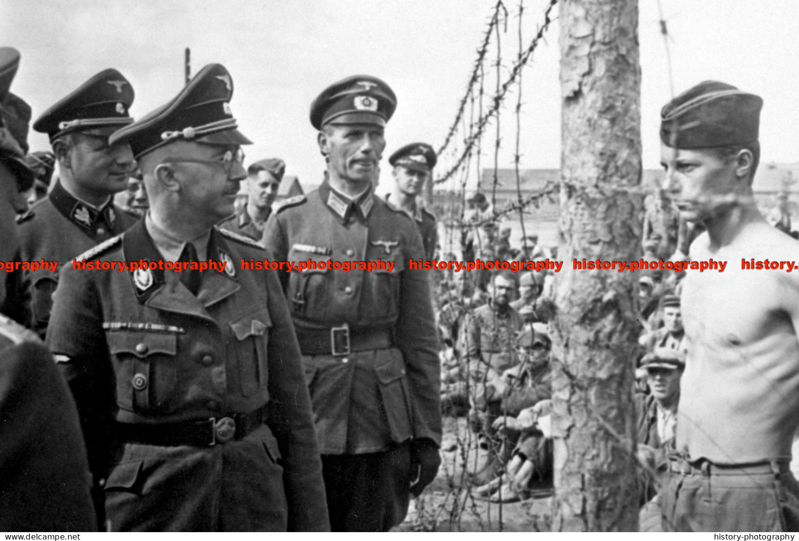 F010102 Heinrich Himmler. Camp Of Russian POW - REPRODUCTION - Andere & Zonder Classificatie