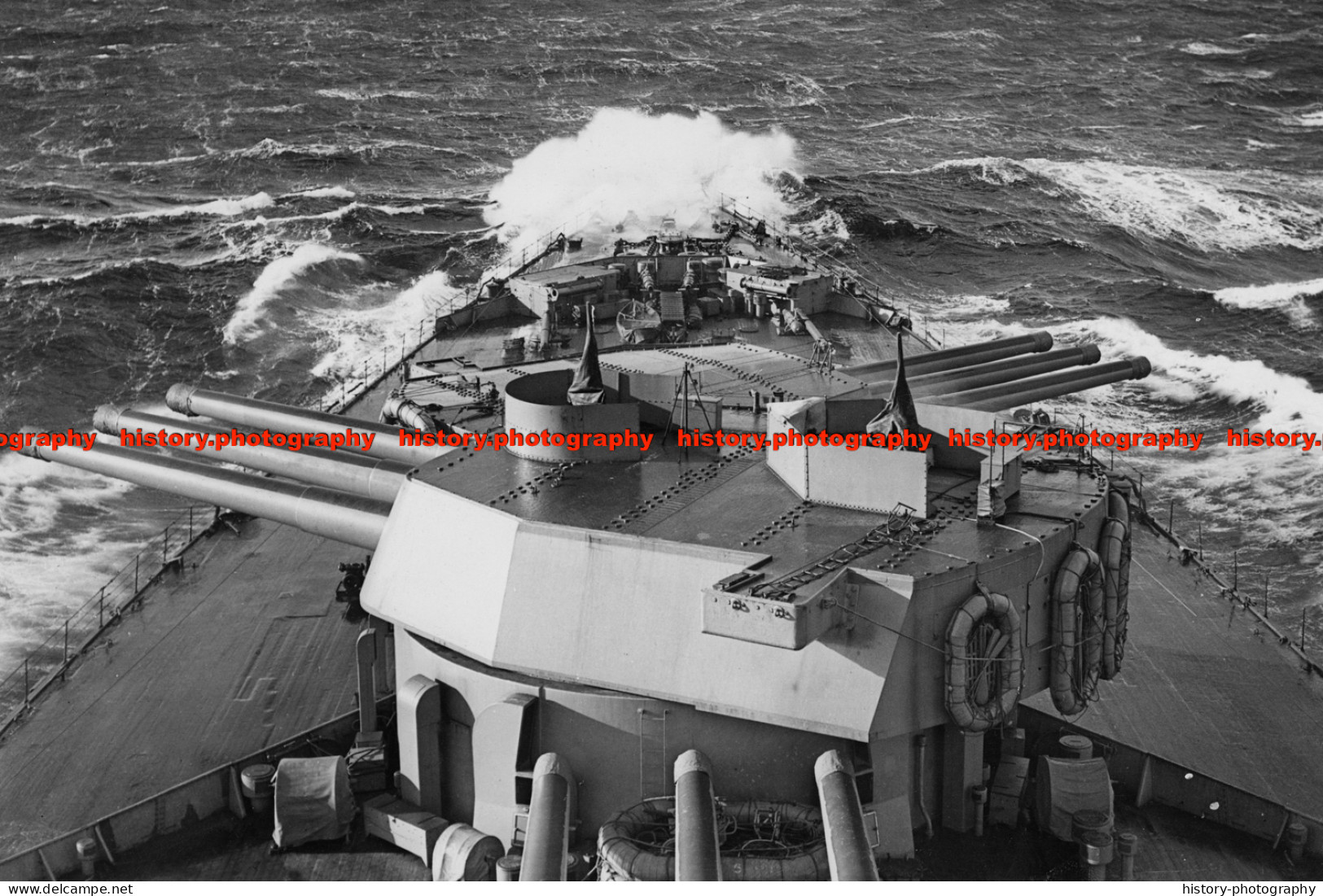 F010062 HMS Rodney. British Battleship - REPRODUCTION - Andere & Zonder Classificatie