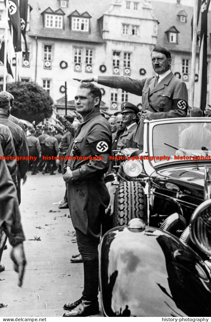 F009919 Rudolf Hess And Adolf Hitler. Weimar. 1936 - REPRODUCTION - Other & Unclassified