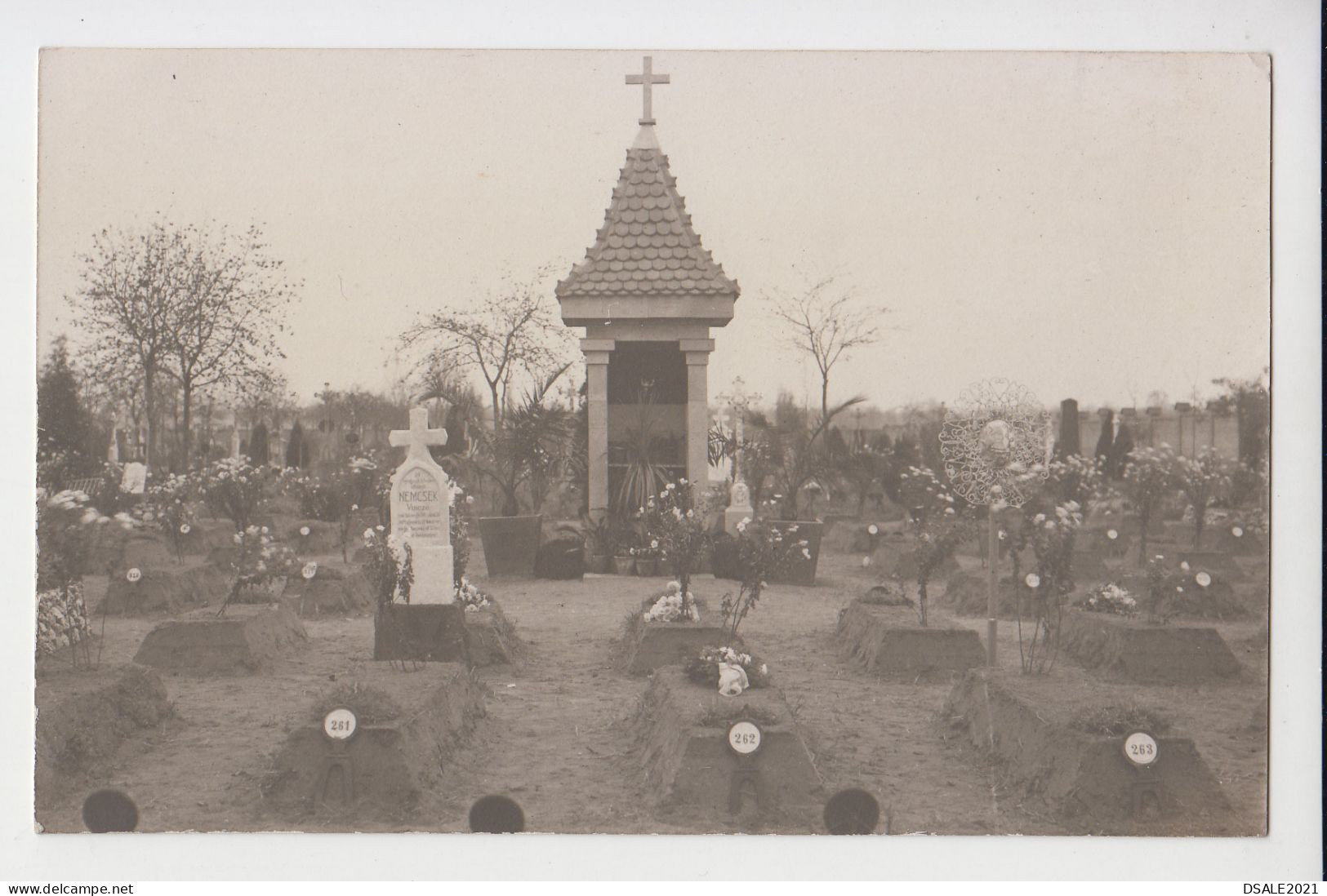 Graveyard Scene, Vintage 1910s Orig Photo 13.9x8.8cm. (13950) - Gegenstände