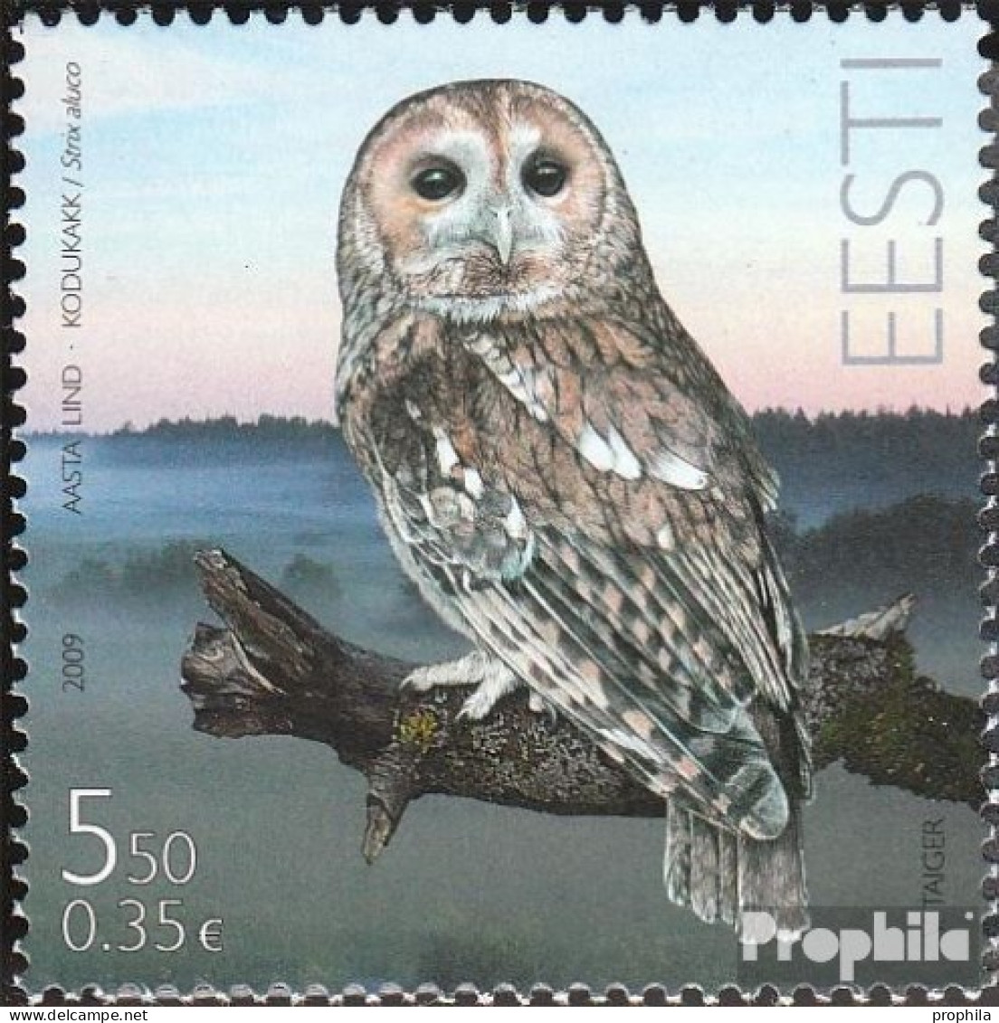 Estland 646 (kompl.Ausg.) Postfrisch 2009 Waldkauz - Estland