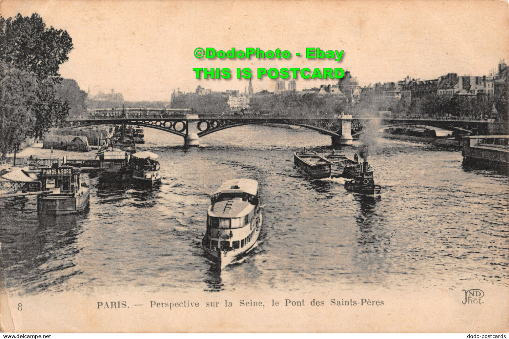 R429525 8. Paris. Perspective Sur La Seine Le Pont Des Saints Peres. ND. Phot. N - Mundo