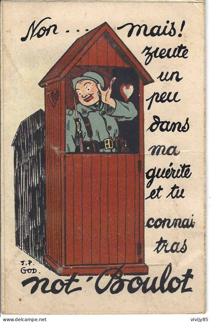 Carte à Système Militaire "Non Mais , Zieute Un Peu Dans Ma Guérite Et Tu Reconnaitras Not' Boulot " - Mechanical