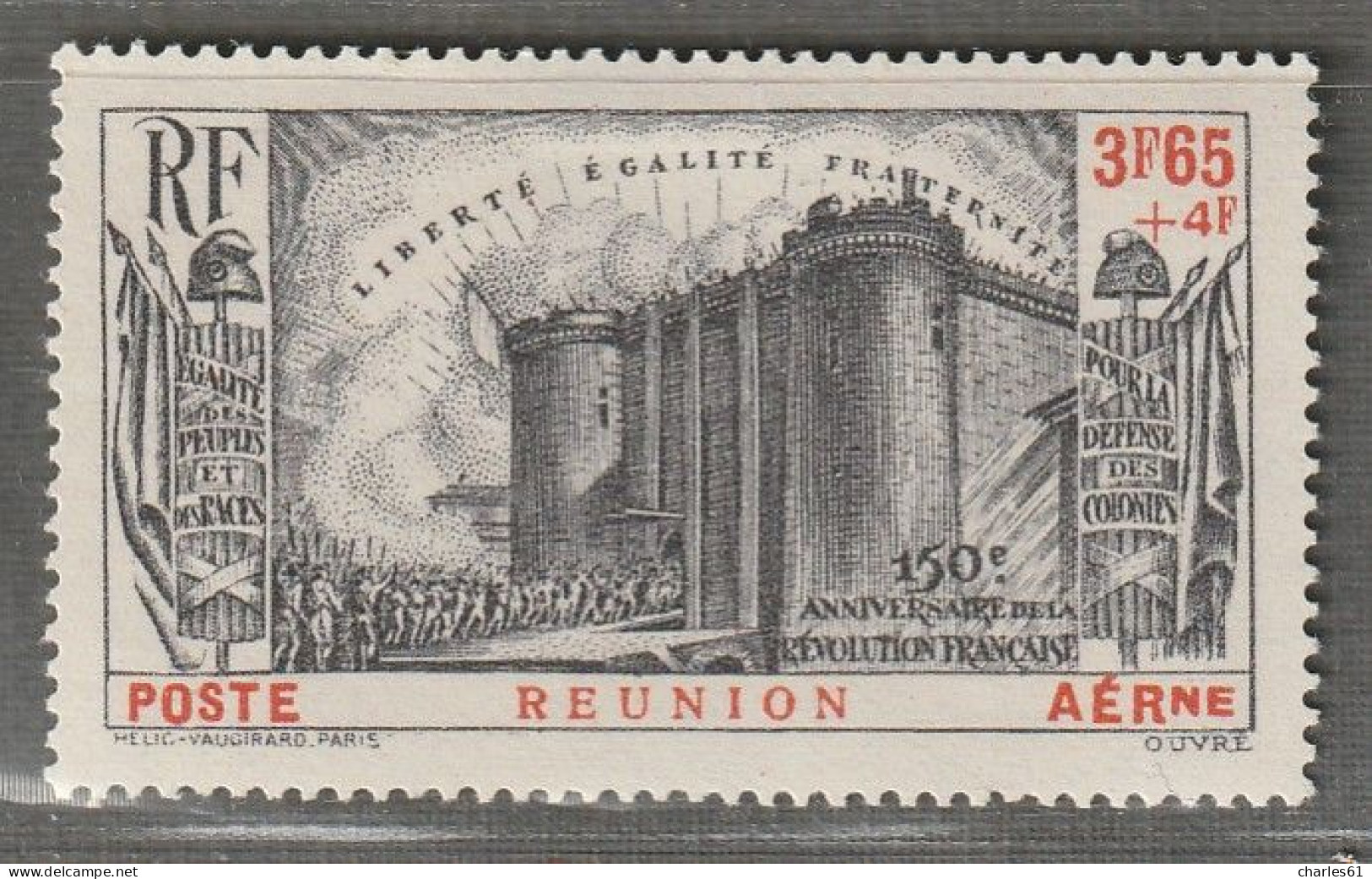 REUNION - P.A N°6 * (1939) 150e Anniversaire De La Révolution - Poste Aérienne