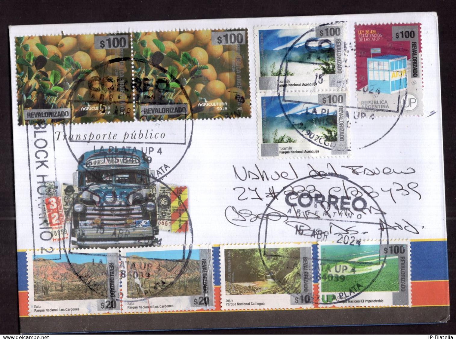 Argentina - 2024 - New Revalorized Values - Modern Stamps - Diverse Stamps - Storia Postale
