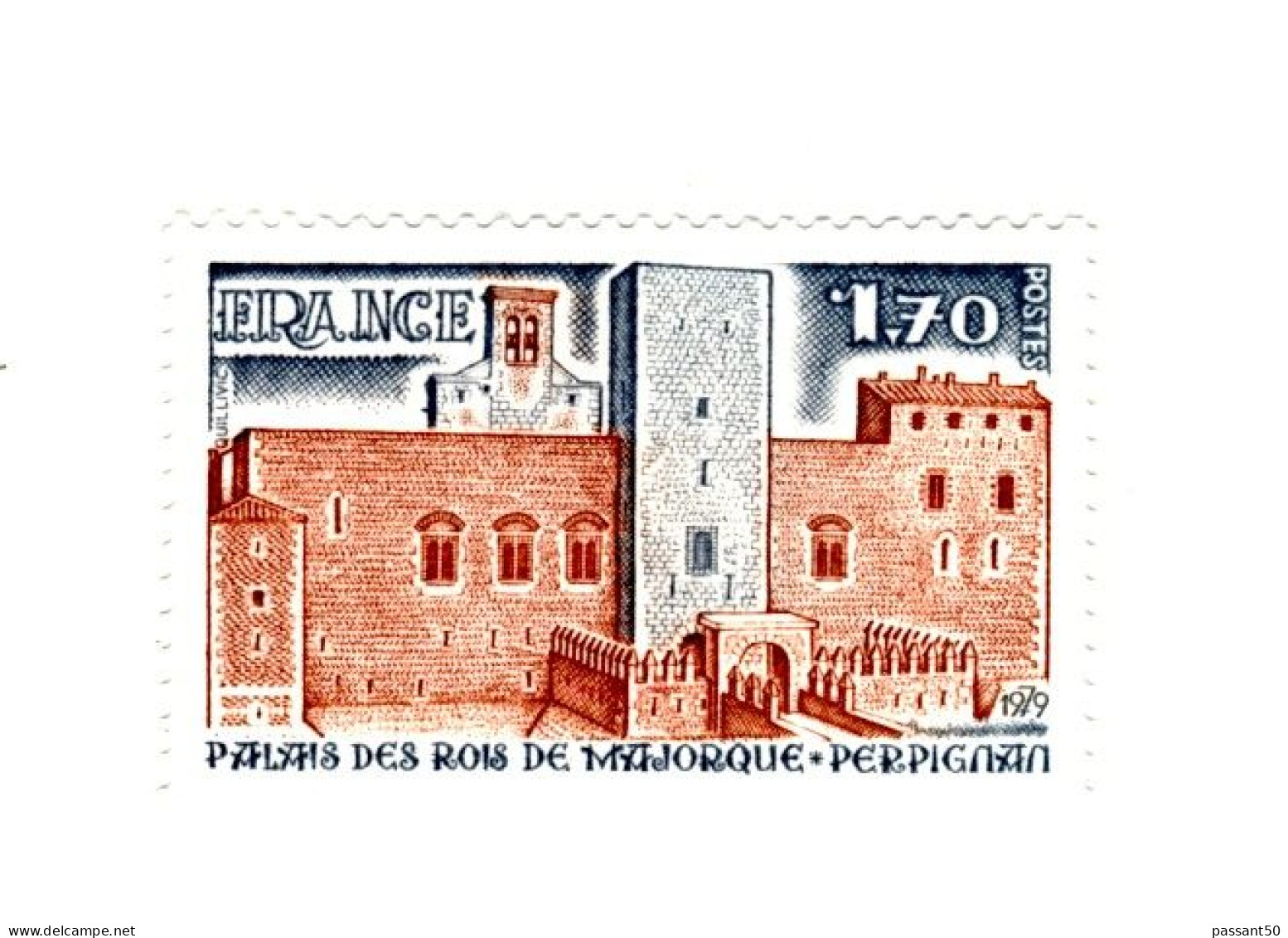 Perpignan Palais Des Rois De Majorque YT 2044a En GOMME MATE. Pas Courant, Voir Scan. Cote YT : 15 € Maury 2050a : 30 €. - Unused Stamps