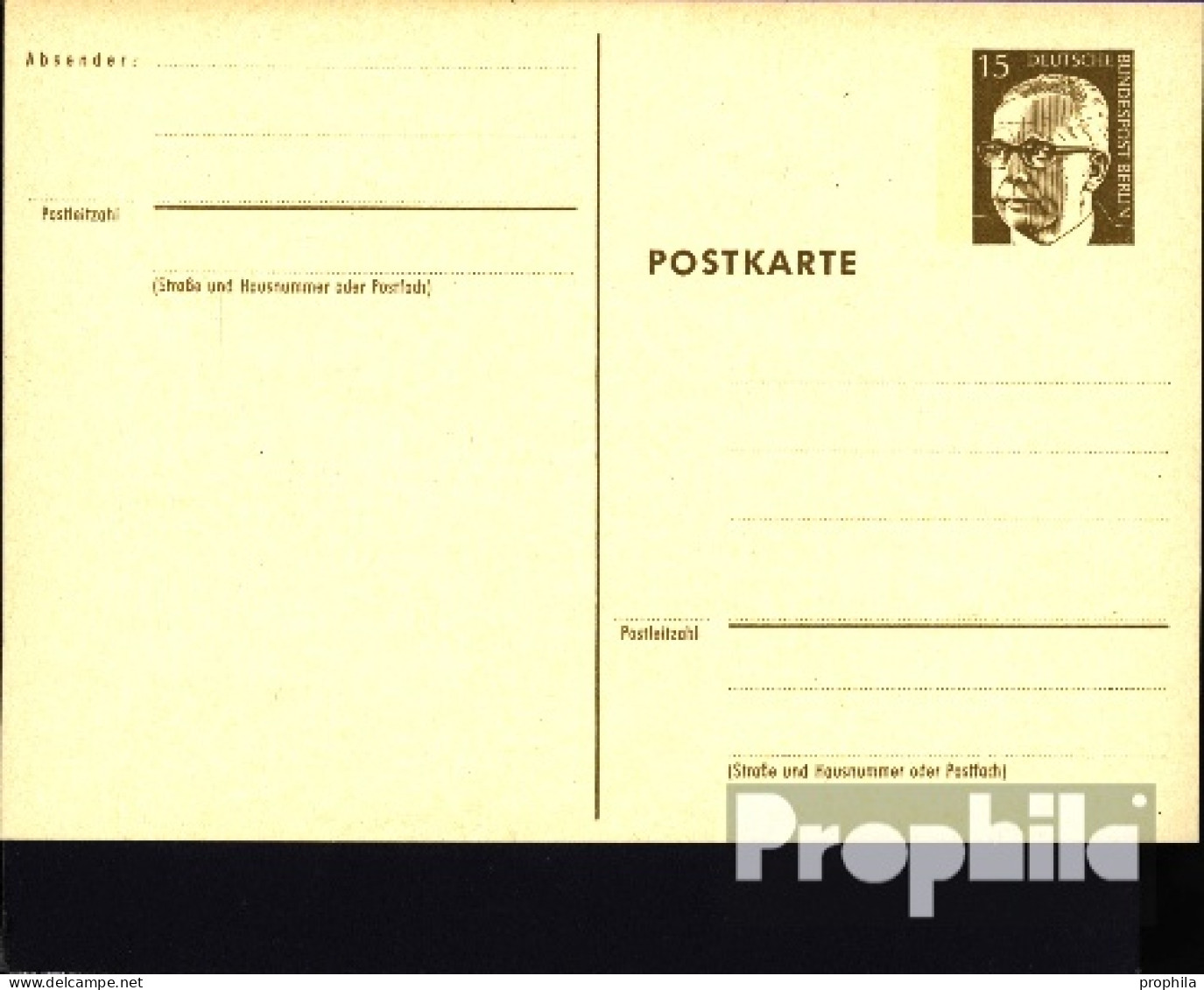 Berlin (West) P81 Amtliche Postkarte Mit Zusatzfrankatur Gebraucht 1971 Heinemann - Autres & Non Classés