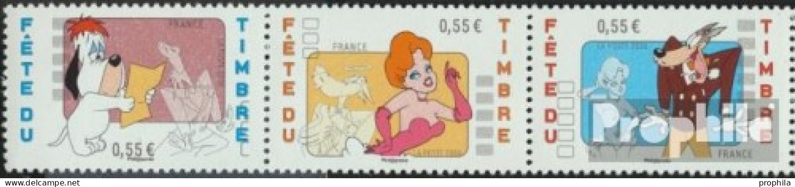 Frankreich 4376-4378 Dreierstreifen (kompl.Ausg.) Postfrisch 2008 Tex Avery - Unused Stamps