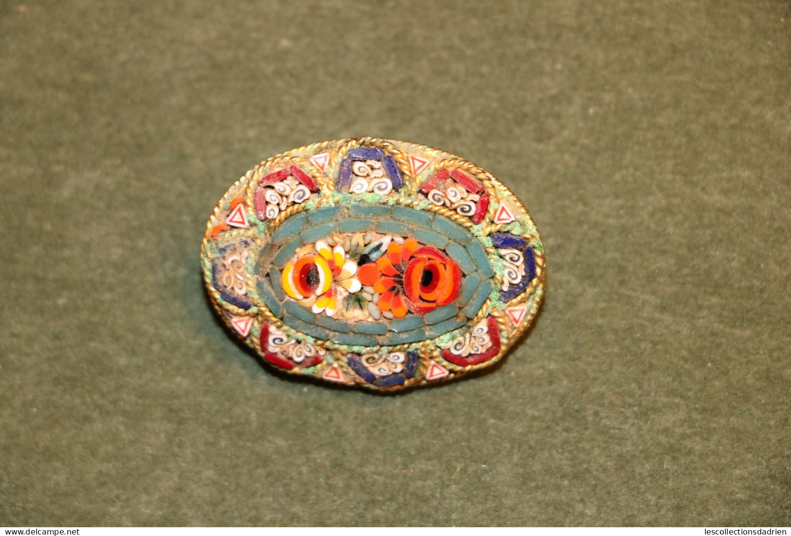 Broche Vintage En Micromosaïque - Brooch Millefiori Micro Mozaic - Brooches