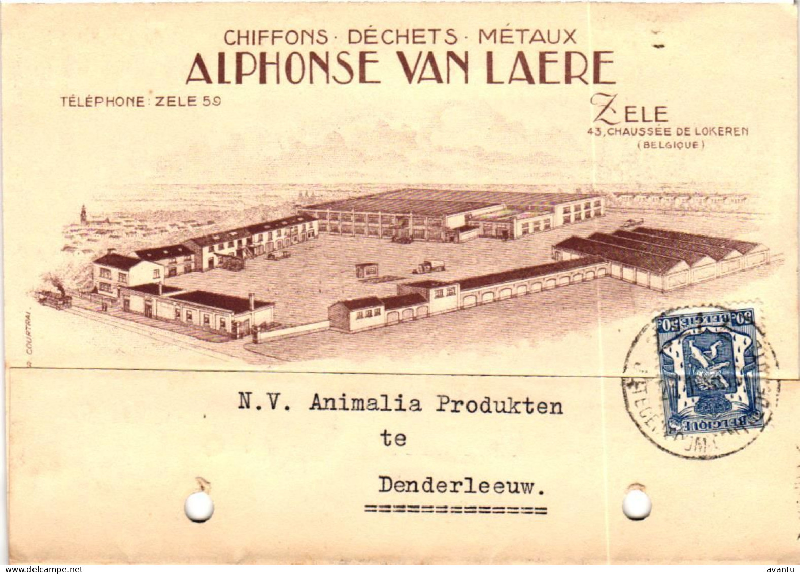 ZELE / POSTKAART VAN LA ZELOISE 1923 - Zele