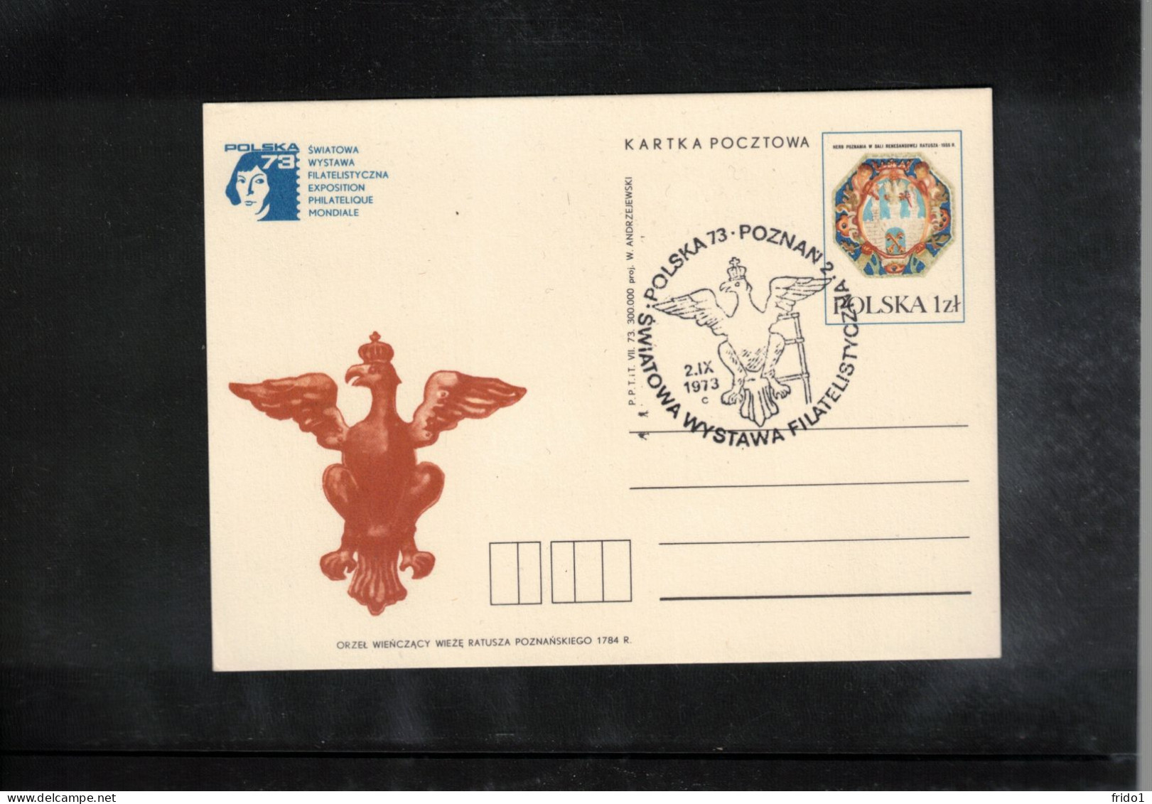 Poland/ Polska 1973 Astronomy Nicolaus Kopernikus - World Philatelic Exhibition Poznan Interesting Postcard - Astronomy