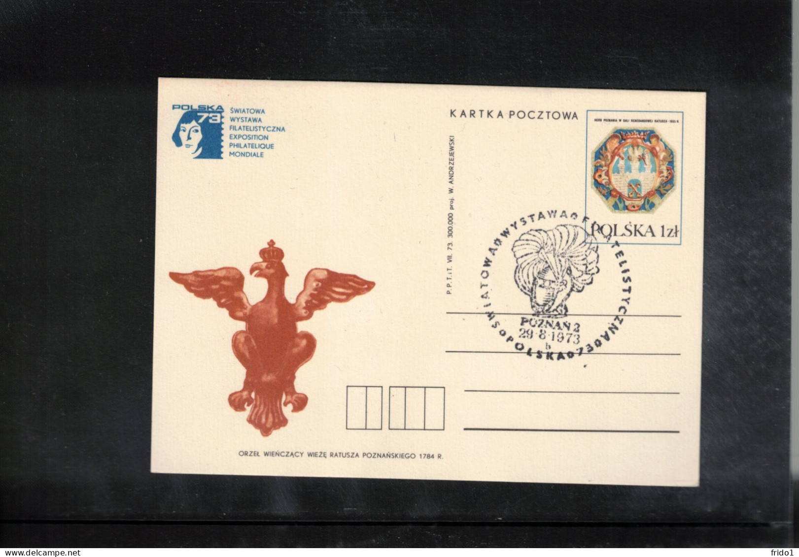 Poland/ Polska 1973 Astronomy Nicolaus Kopernikus - World Philatelic Exhibition Poznan Interesting Postcard - Sterrenkunde